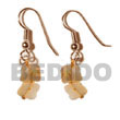 Natural Dangling Golden hammer shell BFJ325ER Shell Necklace Shell Earrings