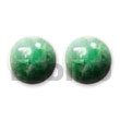 Natural Green Resin Button Earrings BFJ5001ER Shell Necklace Resin Earrings