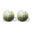 Natural White Resin Button Earrings