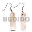 Dangling 30x10mm Hammershelll Bar Earrings