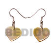 Dangling MOP 30mm Heart Earrings