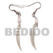 Natural Dangling 10x40mm Troca Leaf BFJ5019ER Shell Necklace Shell Earrings