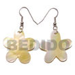 Natural Dangling 30mm MOP Flower Earrings