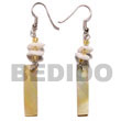 Natural Dangling 35mmx7mm mother of pearl Bar   BFJ5029ER Shell Necklace Shell Earrings