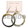 Natural Dangling Black Lip Hoop Earrings 50mm