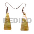Natural Dangling Tall Pyramid mother of pearl BFJ5049ER Shell Necklace Shell Earrings