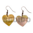 Natural Dangling Heart mother of pearl 25mmx25mm BFJ5051ER Shell Necklace Shell Earrings