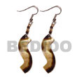 Natural Dangling Wavy Brownlip Tiger BFJ5052ER Shell Necklace Shell Earrings