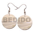 Natural 35mm Round Kabibe Shell BFJ5060ER Shell Necklace Shell Earrings