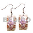 35mm X 25mm Rectangular Hammershell W/ Floral
