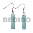 Natural 40mm X 10mm Blue hammer shell BFJ5075ER Shell Necklace Shell Earrings