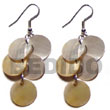 Natural Dangling 5 Pcs. Round 12mm mother of pearl BFJ5451ER Shell Necklace Shell Earrings