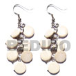 Natural Dangling 10mm Bleach White Coco Sidedrill