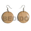 Natural Dangling Round 32mm natural Wood with Clear
