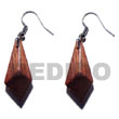 Dangling 30mmx13mm Wooden Earrings