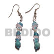 Natural Dangling Troca W. Crystal Nuggets & Blue