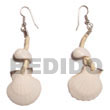 Natural Dangling White Piktin   BFJ762ER Shell Necklace Shell Earrings