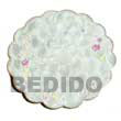 Natural Capiz Plate   Floral Design BFJ014GD Shell Necklace Capiz Shell Gifts Decorative Giveaway Item