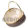 Natural Capiz Hat Basket BFJ016GD Shell Necklace Capiz Shell Gifts Decorative Giveaway Item