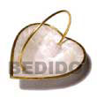 Natural Capiz Shell Heart Basket Decorative / Gift