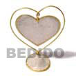 Natural Capiz Dangling Heart BFJ019GD Shell Necklace Capiz Shell Gifts Decorative Giveaway Item