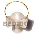 Natural Capiz Scallop Basket BFJ020GD Shell Necklace Capiz Shell Gifts Decorative Giveaway Item