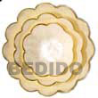 Natural Capiz Scallop Bowl  3 Pc Set BFJ039GD Shell Necklace Capiz Shell Gifts Decorative Giveaway Item