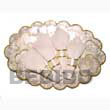 Natural Oval Capiz Scallop Placemat BFJ041GD Shell Necklace Capiz Shell Gifts Decorative Giveaway Item