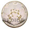 Natural Set Of 6 Round Capiz Placemat W/