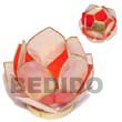 Natural Lotus Candle Holder Red white BFJ063GD Shell Necklace Capiz Shell Gifts Decorative Giveaway Item