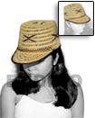 Natural Rattan Cora Hat Natural