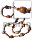 Natural "kalandrakas"- Asstd. Wood Beads Per Necklace When