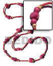 Natural Pink Wood Beads In 2-3mm Red BFJ1864NK Shell Necklace Long Endless Necklace