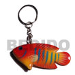 Natural Fish Hand Painted Wooden Keychain