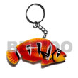 Natural Fish Hand Painted Wooden Keychain