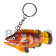 Natural Fish Hand Painted Wooden Keychain