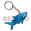 Natural Shark Hand Painted Wooden Keychain