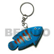 Natural Fish Hand Painted Wooden Keychain