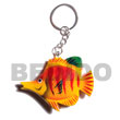 Natural Fish Hand Painted Wooden Keychain