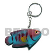 Natural Fish Hand Painted Wooden Keychain