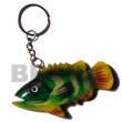 Natural Fish Hand Painted Wooden Keychain