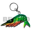 shrimp wood keychain