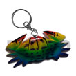 Natural Natural Crab Handpainted Wood Keychain 80mmx30mm Wooden Accessory Shell Products Shell Necklace