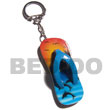 colorful beach slippers keychain