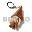 Natural Natural 65mmx23mm Polished Wooden Hut Keychain W/ Strings Wooden Accessory Shell Products Shell Necklace