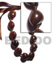 Natural Brown Kukui Nuts ( 16 Pcs. ) BFJ1868NK Shell Necklace Kukui Nuts