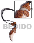 Natural Cowrie Tiger Shell fang Tribal Clay Necklace