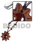 Natural 40mm Clay Star With Gemstone BFJ3353NK Shell Necklace Surfer Necklace