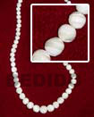 Natural Troca Graduated Beads BFJ007NK Shell Necklace Shell Necklace