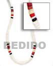 Natural 4-5mm White Shell   Red   BFJ035NK Shell Necklace Shell Necklace